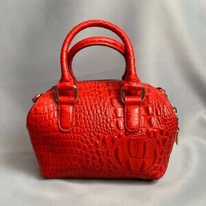 G.I.L.I. Pink Croc Embossed Leather Mini Bag